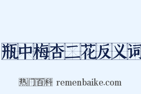 瓶中梅杏二花反义词是什么意思的图片